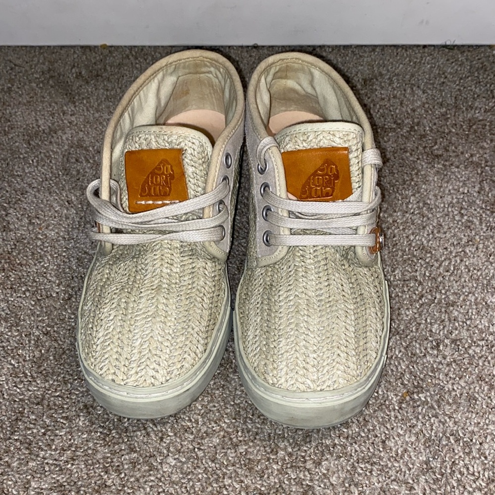 SATORISAN Hamor Wover Wicker Raffia high Top sneakers